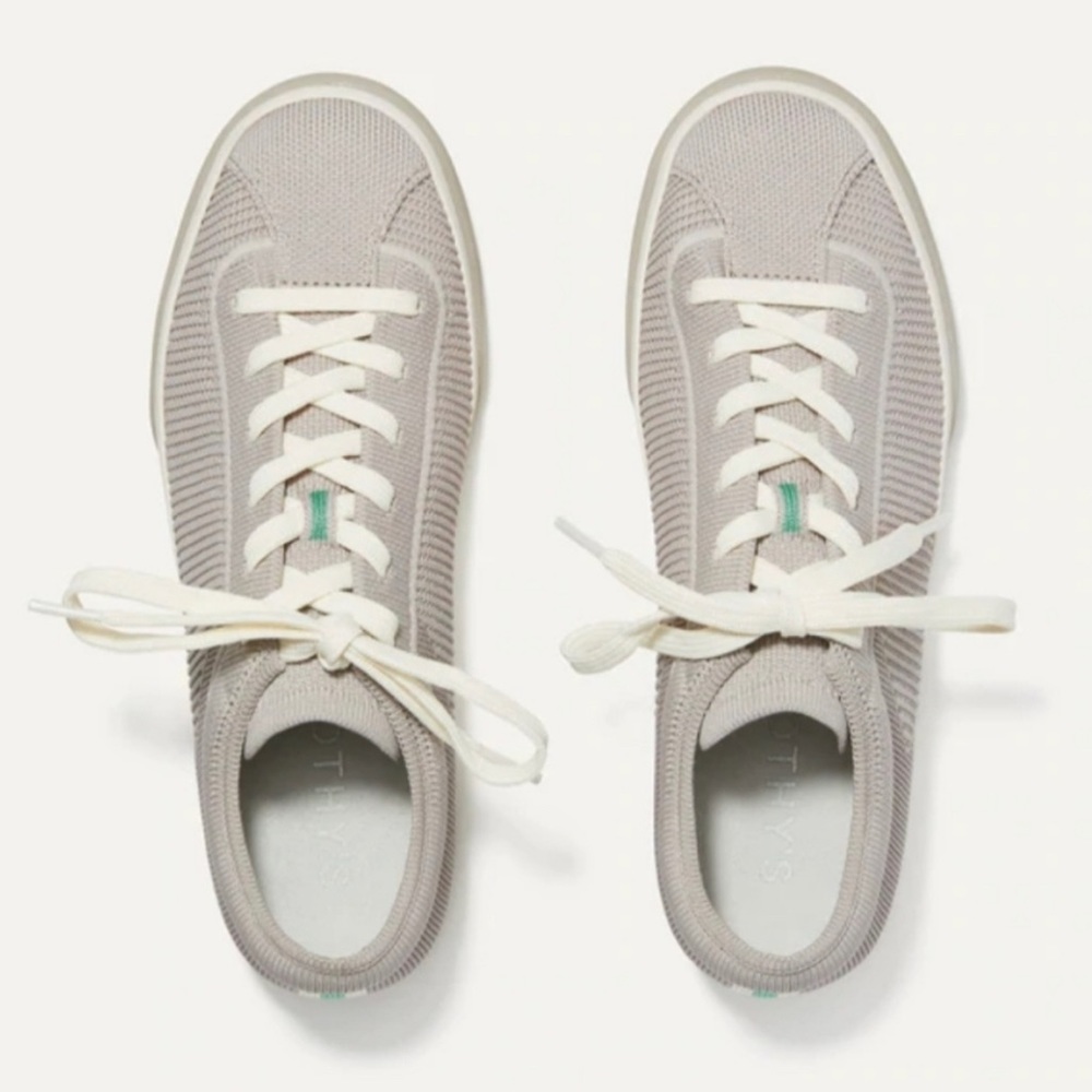 Rothy's Vintage Gray Lace Up Sneakers - Size 8